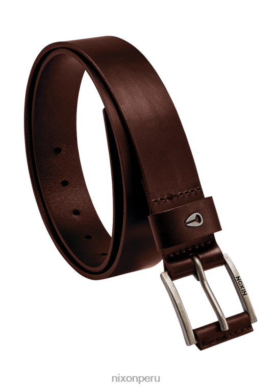 accesorios educacion fisica Nixon cinturón de cuero americano marron oscuro 86XRT558