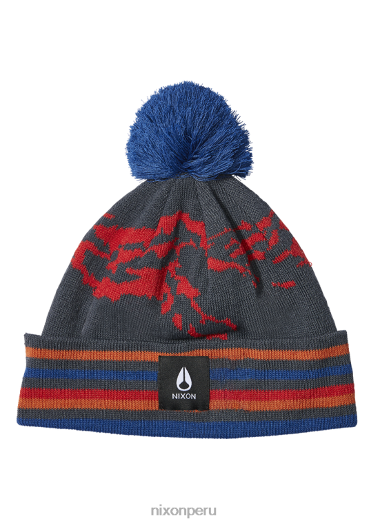 accesorios educacion fisica Nixon gorro con pompón y cresta azul marino/multicolor 86XRT379