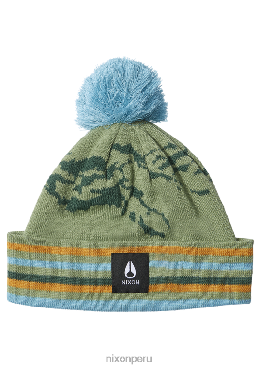 accesorios educacion fisica Nixon gorro con pompón y cresta jade/multicolor 86XRT378