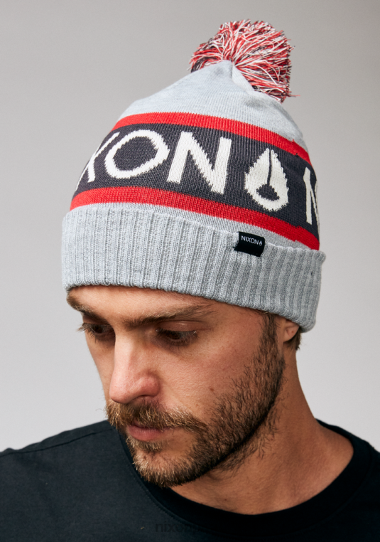 accesorios educacion fisica Nixon gorro de camionero gris jaspeado/rojo 86XRT373