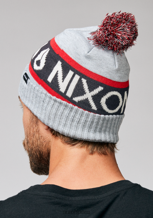 accesorios educacion fisica Nixon gorro de camionero gris jaspeado/rojo 86XRT373