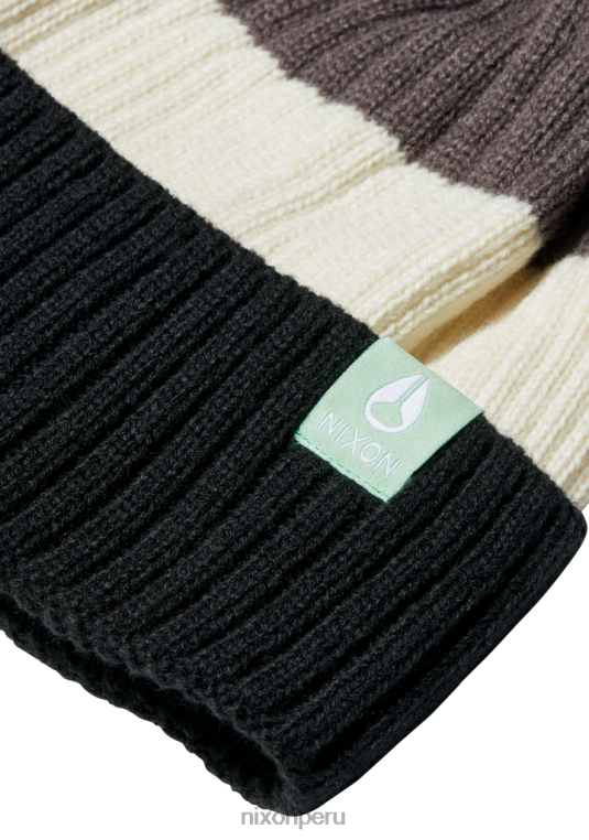 accesorios educacion fisica Nixon gorro schrader con pompón gris negro 86XRT381