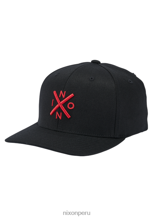 accesorios educacion fisica Nixon cambiar gorra flexfit negro/rojo 86XRT414