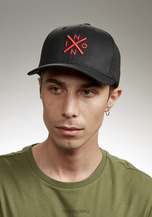 accesorios educacion fisica Nixon cambiar gorra flexfit negro/rojo 86XRT414