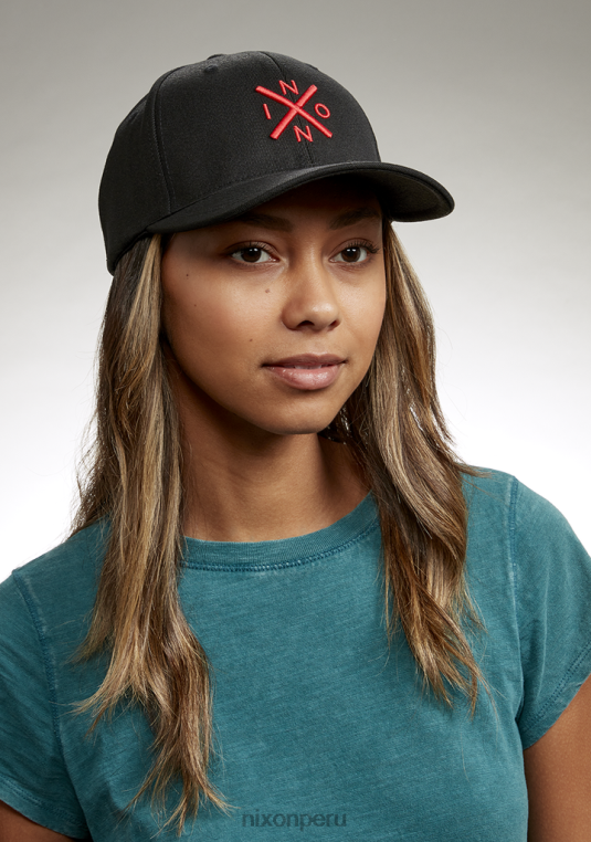 accesorios educacion fisica Nixon cambiar gorra flexfit negro/rojo 86XRT414