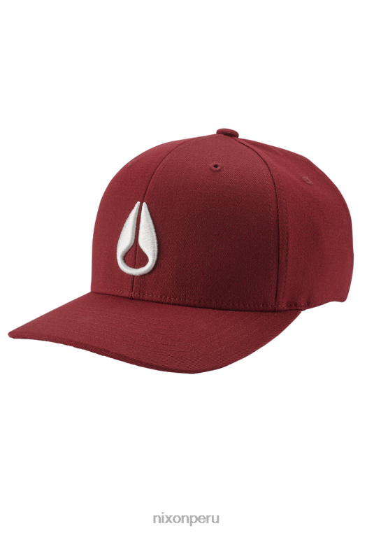 accesorios educacion fisica Nixon gorra de ajuste atlético flexfit profundo burdeos/blanco 86XRT402