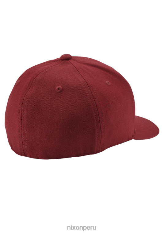 accesorios educacion fisica Nixon gorra de ajuste atlético flexfit profundo burdeos/blanco 86XRT402