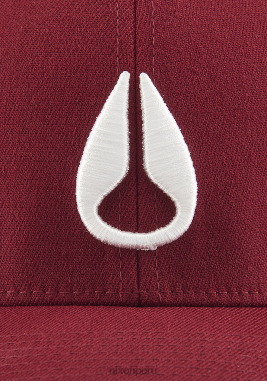 accesorios educacion fisica Nixon gorra de ajuste atlético flexfit profundo burdeos/blanco 86XRT402