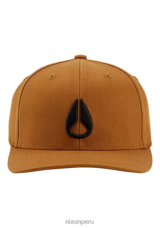 accesorios educacion fisica Nixon gorra de ajuste atlético flexfit profundo marrón/negro 86XRT398