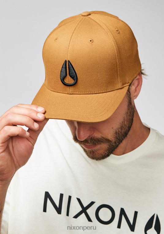 accesorios educacion fisica Nixon gorra de ajuste atlético flexfit profundo marrón/negro 86XRT398