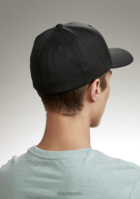 accesorios educacion fisica Nixon gorra de ajuste atlético flexfit profundo negro/rojo 86XRT401