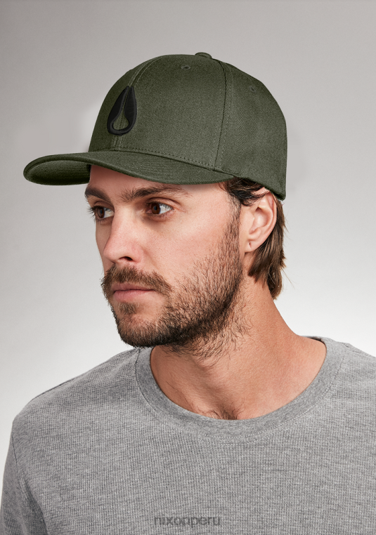 accesorios educacion fisica Nixon gorra de ajuste atlético flexfit profundo oliva oscuro 86XRT400