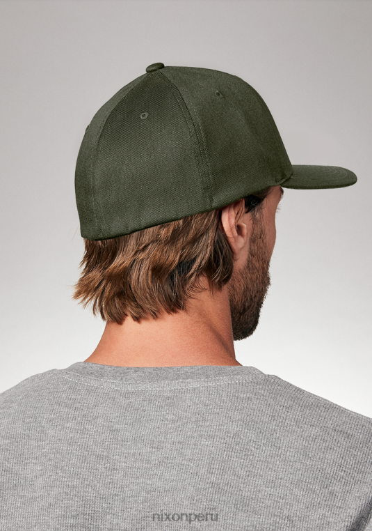 accesorios educacion fisica Nixon gorra de ajuste atlético flexfit profundo oliva oscuro 86XRT400