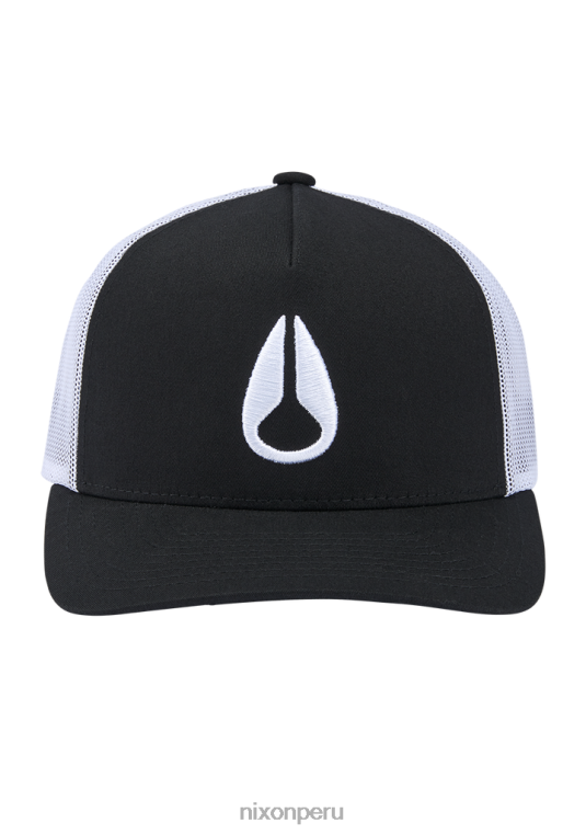 accesorios educacion fisica Nixon gorra de camionero con icono blanco negro 86XRT446