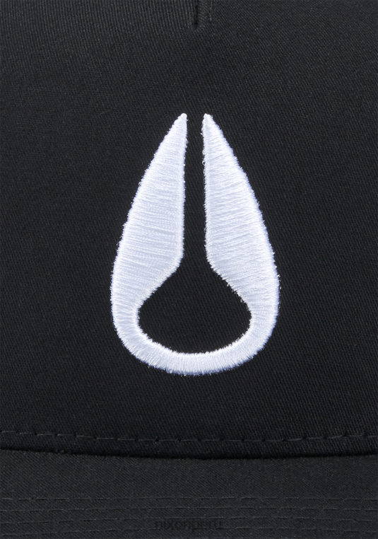 accesorios educacion fisica Nixon gorra de camionero con icono blanco negro 86XRT446