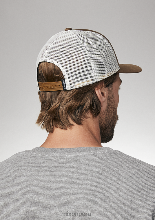 accesorios educacion fisica Nixon gorra de camionero con icono marrón/blanquecino 86XRT447