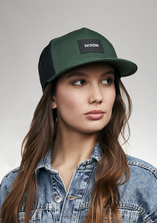accesorios educacion fisica Nixon gorra de camionero del equipo verde/negro 86XRT439