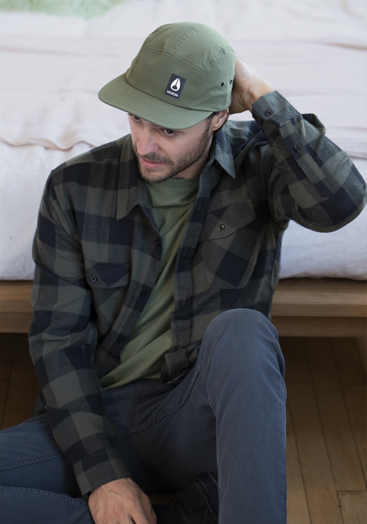accesorios educacion fisica Nixon gorra mikey de 5 paneles aceituna 86XRT336