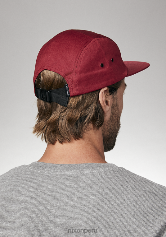 accesorios educacion fisica Nixon gorra mikey de 5 paneles borgoña 86XRT339