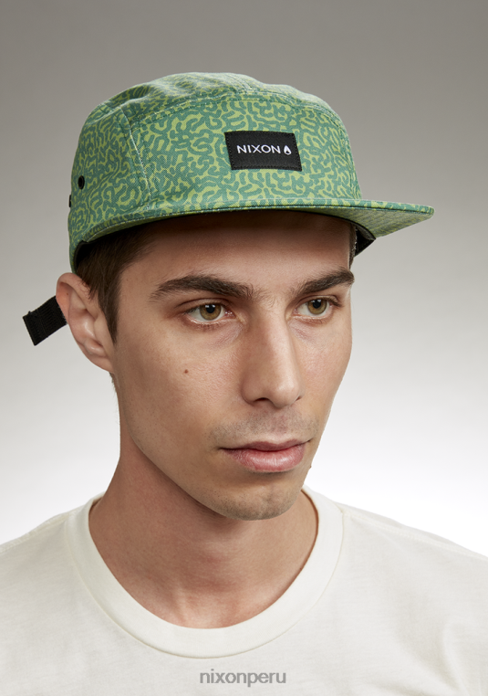 accesorios educacion fisica Nixon gorra mikey de 5 paneles garabato/verde 86XRT341
