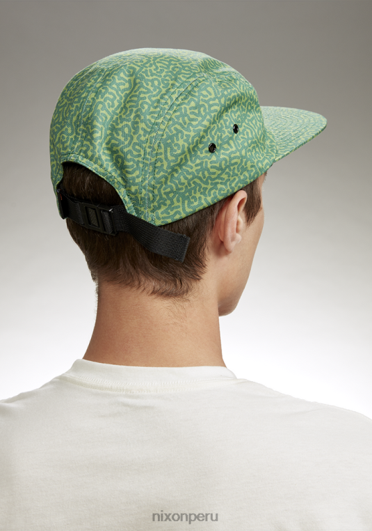 accesorios educacion fisica Nixon gorra mikey de 5 paneles garabato/verde 86XRT341