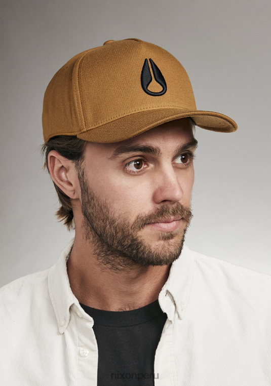 accesorios educacion fisica Nixon snapback atlético en el fondo marrón/negro 86XRT406