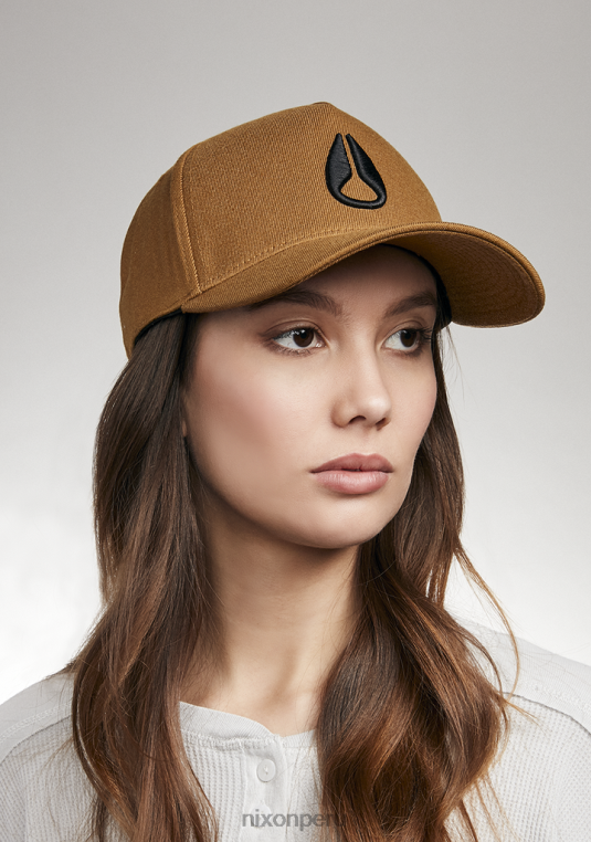 accesorios educacion fisica Nixon snapback atlético en el fondo marrón/negro 86XRT406