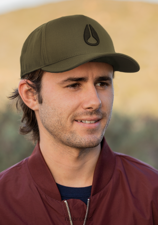 accesorios educacion fisica Nixon snapback atlético en el fondo oliva/negro 86XRT405