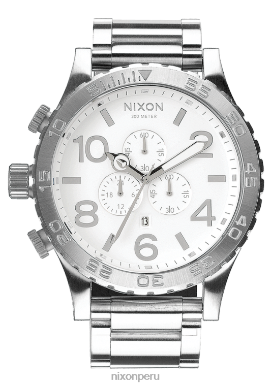 mirar educacion fisica Nixon 51-30 crono alto brillo/blanco 86XRT20