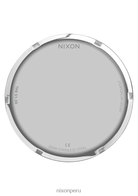 mirar educacion fisica Nixon 51-30 crono alto brillo/blanco 86XRT20