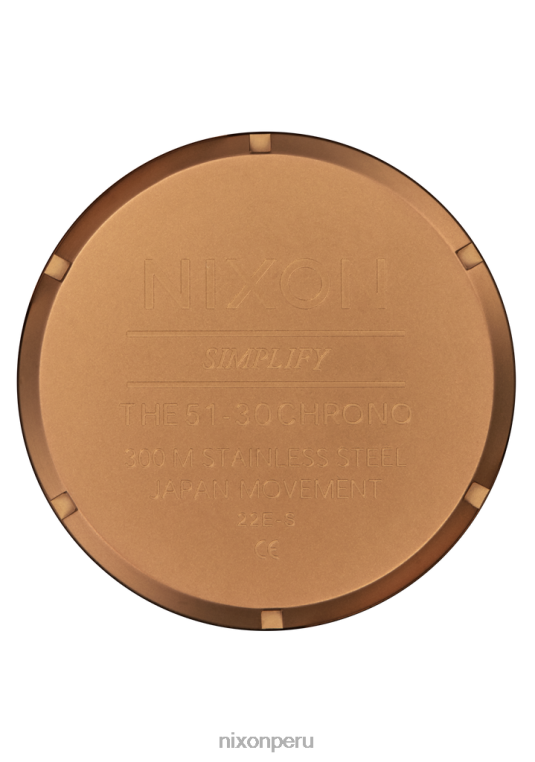 mirar educacion fisica Nixon 51-30 crono bronce/negro 86XRT30