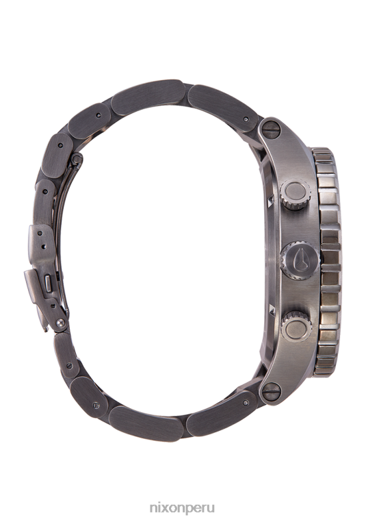 mirar educacion fisica Nixon 51-30 crono negro/blanco/bronce 86XRT26