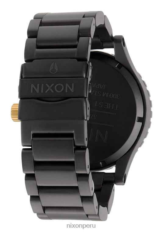 mirar educacion fisica Nixon 51-30 crono negro mate/oro 86XRT21