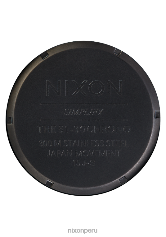 mirar educacion fisica Nixon 51-30 crono negro mate/oro 86XRT21