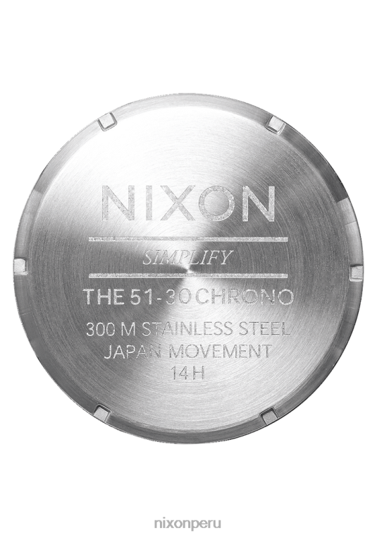mirar educacion fisica Nixon 51-30 crono oro plateado 86XRT23