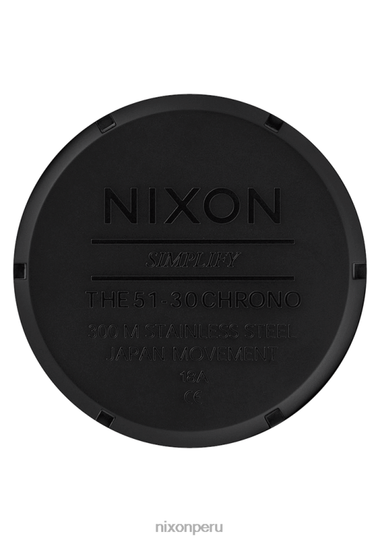 mirar educacion fisica Nixon 51-30 crono todo negro mate/negro 86XRT19