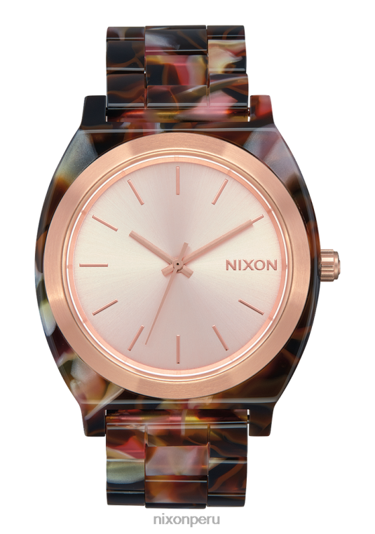 mirar educacion fisica Nixon acetato del contador del tiempo oro rosa/carey rosa 86XRT248