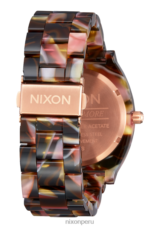 mirar educacion fisica Nixon acetato del contador del tiempo oro rosa/carey rosa 86XRT248