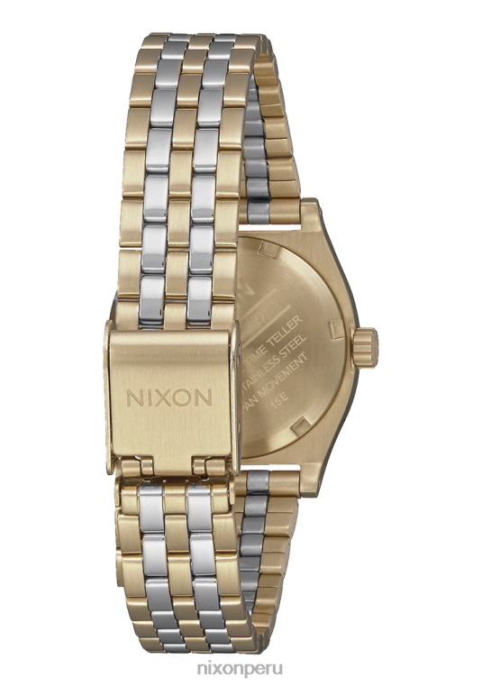 mirar educacion fisica Nixon cajero de poca monta oro claro/plata/blanco vintage 86XRT241