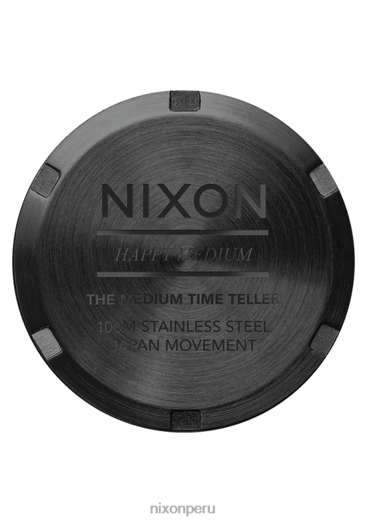 mirar educacion fisica Nixon cajero de tiempo medio todo negro 86XRT226