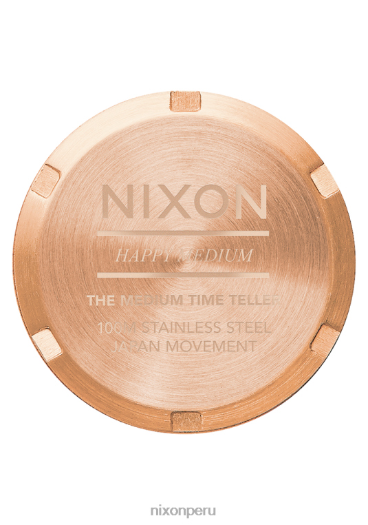 mirar educacion fisica Nixon cajero de tiempo medio todo oro rosa 86XRT227