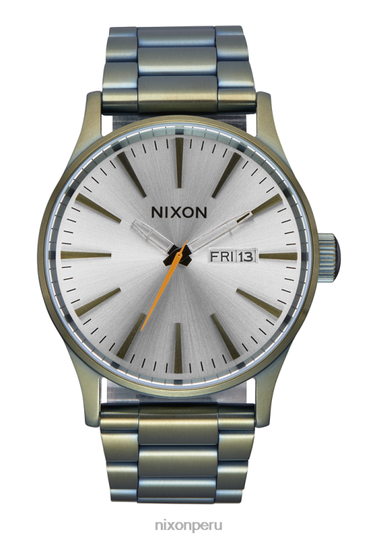 mirar educacion fisica Nixon centinela de acero inoxidable blanco vintage/excedente 86XRT15
