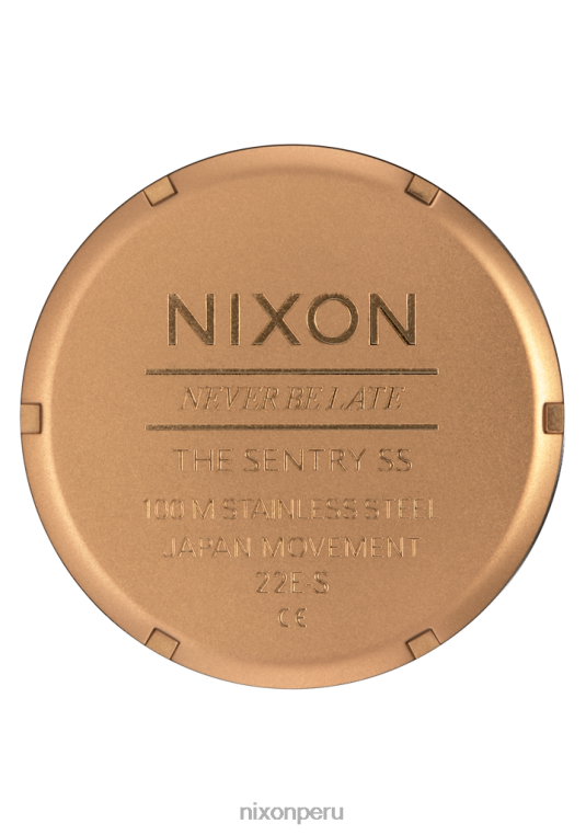 mirar educacion fisica Nixon centinela de acero inoxidable bronce/negro 86XRT16