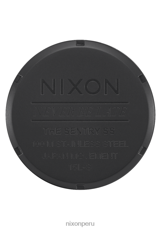 mirar educacion fisica Nixon centinela de acero inoxidable negro mate/oro 86XRT6