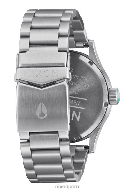 mirar educacion fisica Nixon centinela de acero inoxidable plata/turquesa 86XRT11