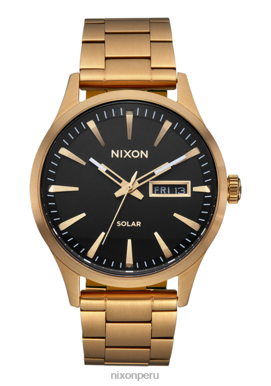 mirar educacion fisica Nixon centinela solar de acero inoxidable todo dorado/negro 86XRT97