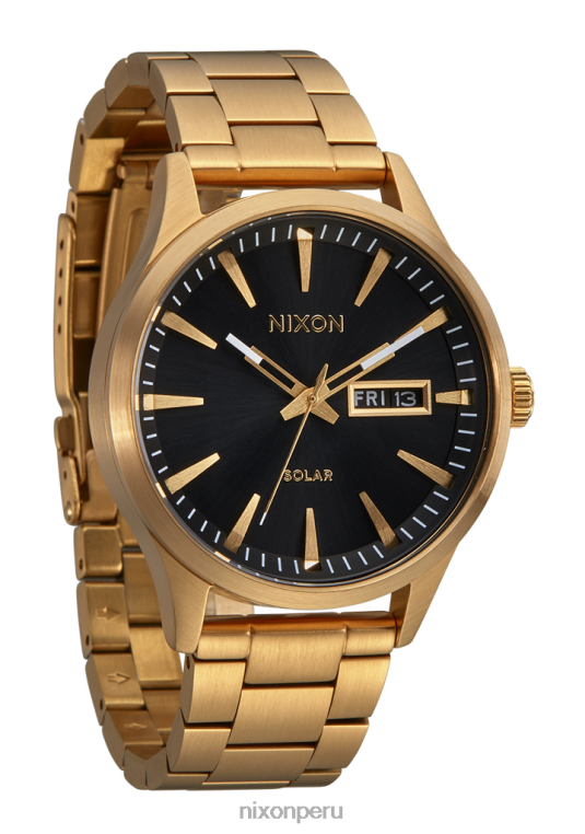 mirar educacion fisica Nixon centinela solar de acero inoxidable todo dorado/negro 86XRT97