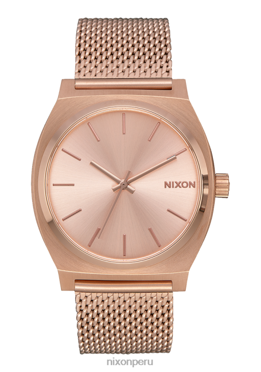 mirar educacion fisica Nixon contador de tiempo milanesa todo oro rosa 86XRT266