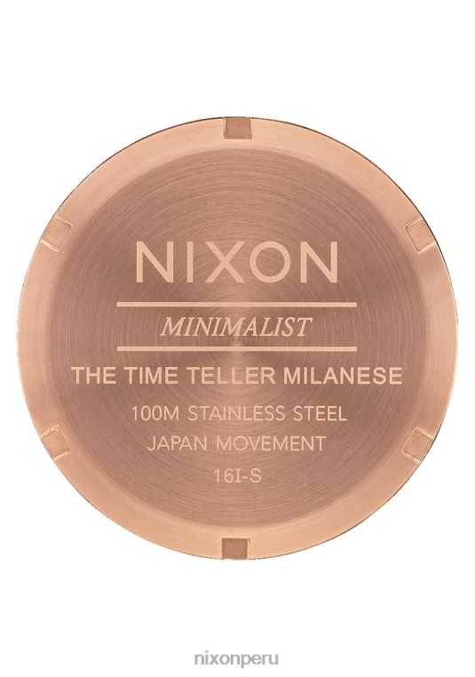 mirar educacion fisica Nixon contador de tiempo milanesa todo oro rosa 86XRT266