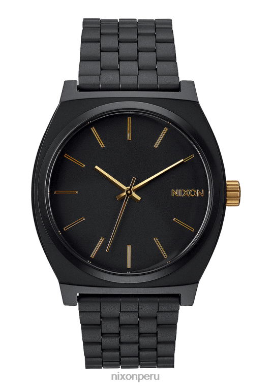 mirar educacion fisica Nixon contador de tiempo negro mate/oro 86XRT37